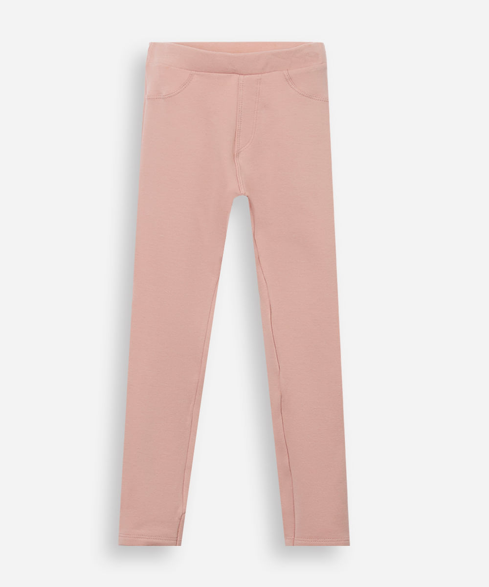calça legging infantil rosa