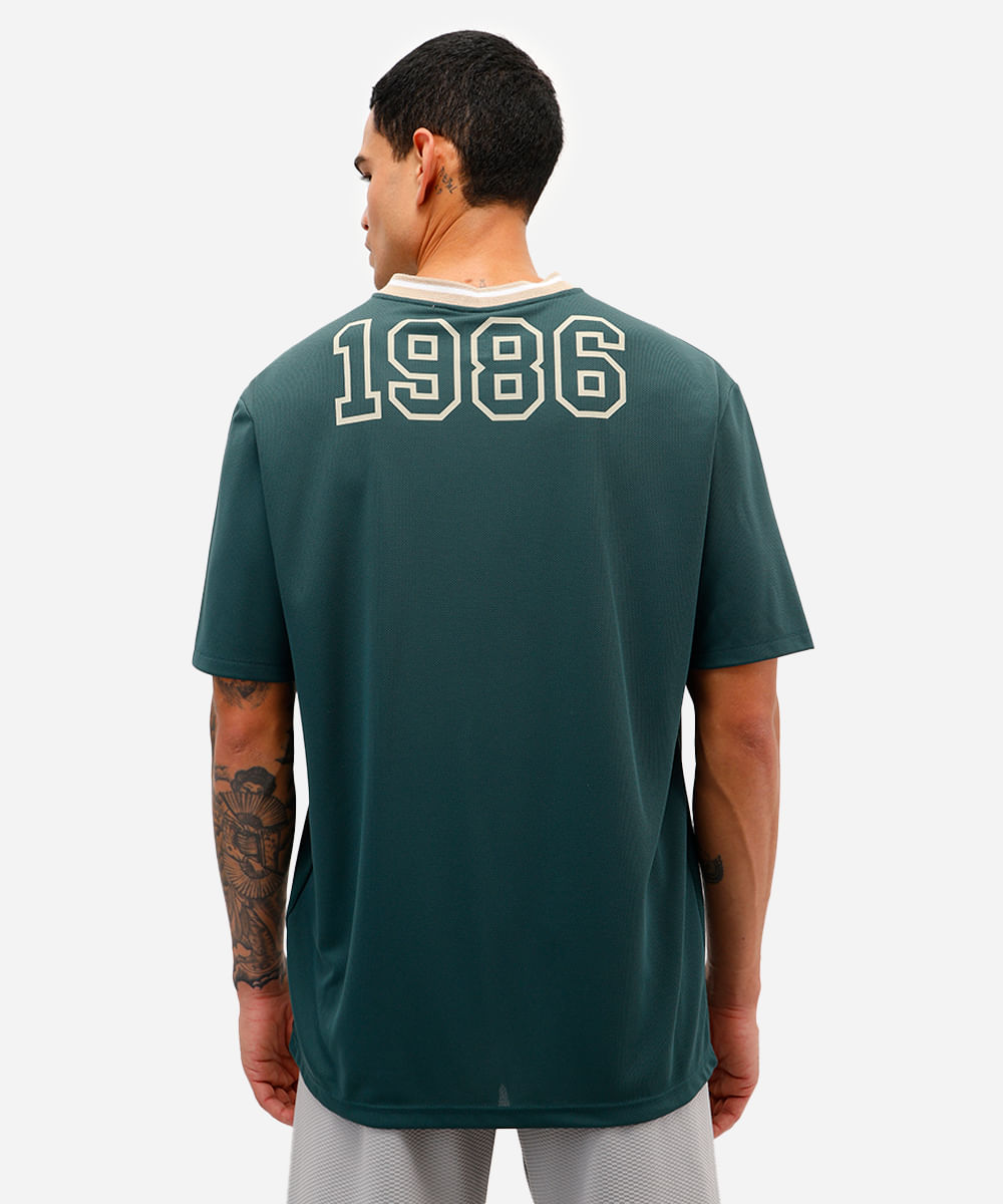 camiseta oversized masculina esportiva ace estampada verde