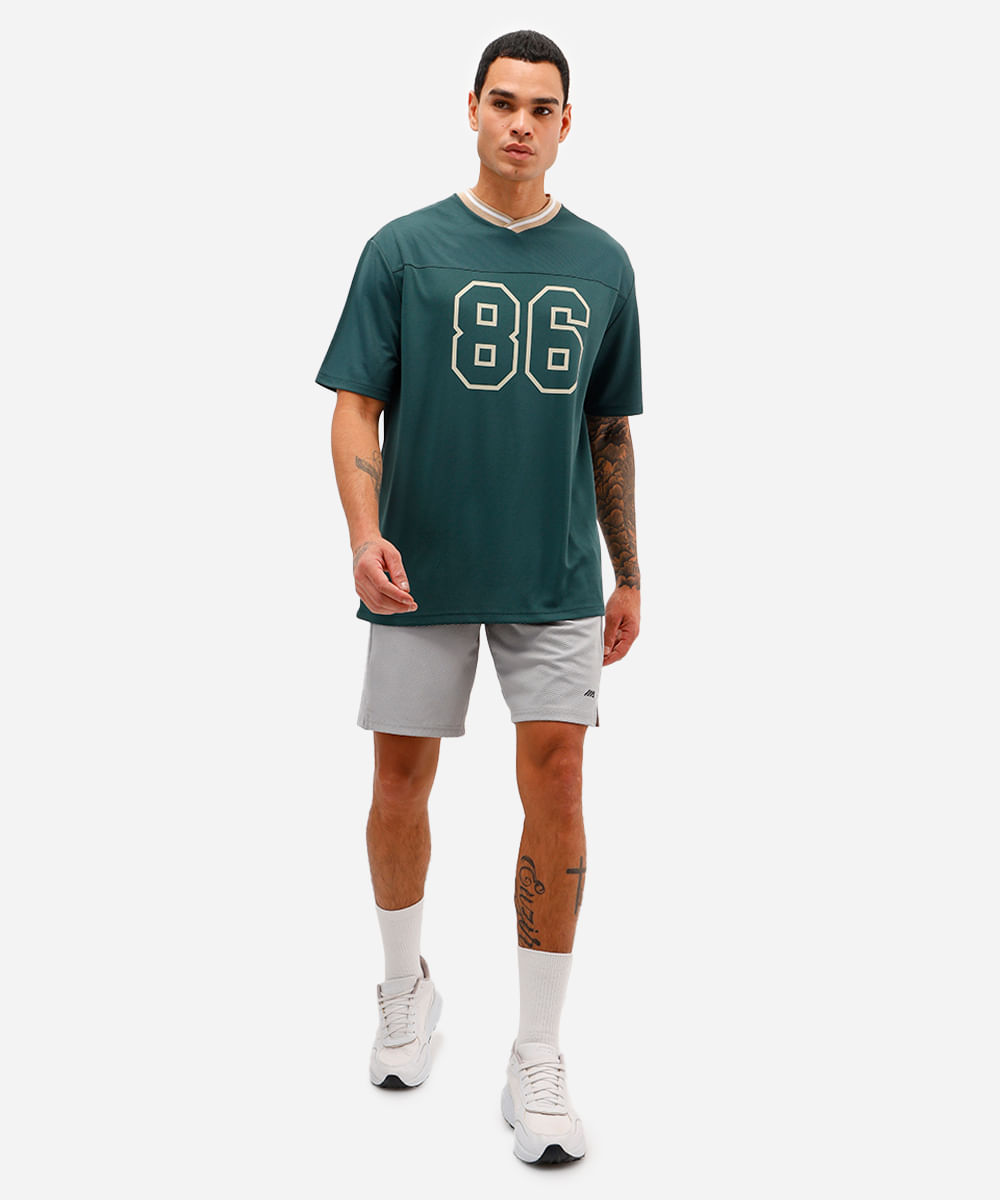 camiseta oversized masculina esportiva ace estampada verde