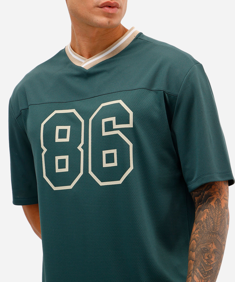 camiseta oversized masculina esportiva ace estampada verde