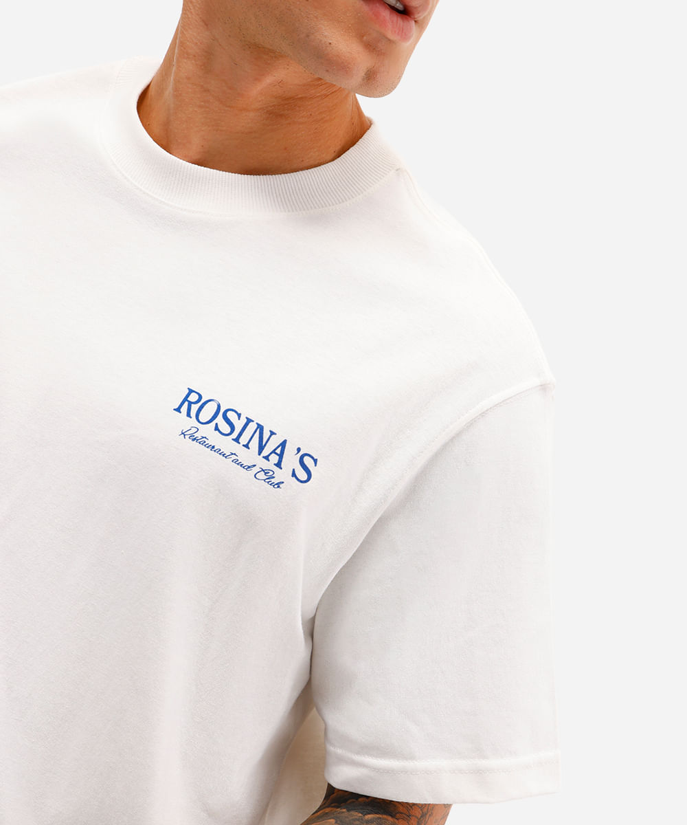 camiseta masculina de algodão estampada off white