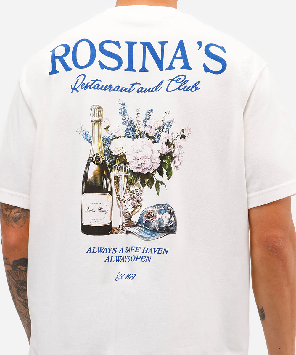 camiseta masculina de algodão estampada off white