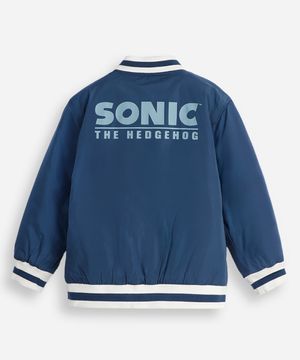 jaqueta bomber infantil sonic azul