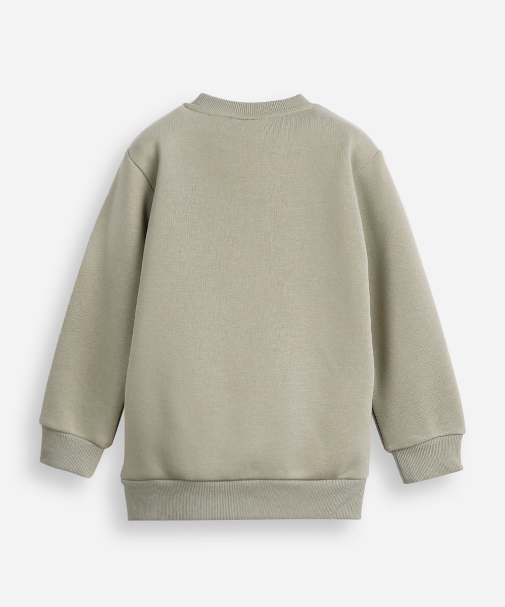 blusão infantil de moletom felpado soccer verde