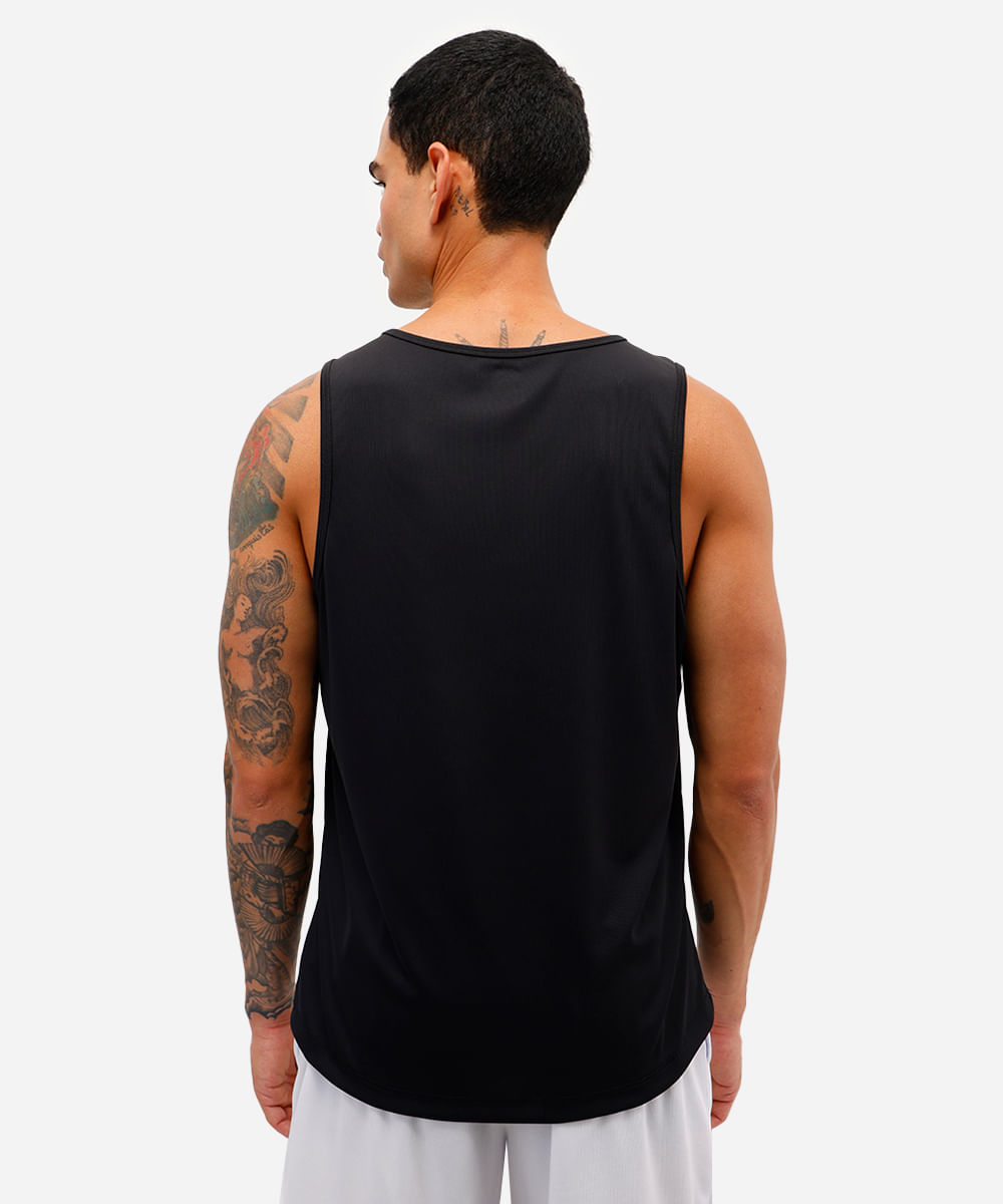 regata masculina esportiva preta