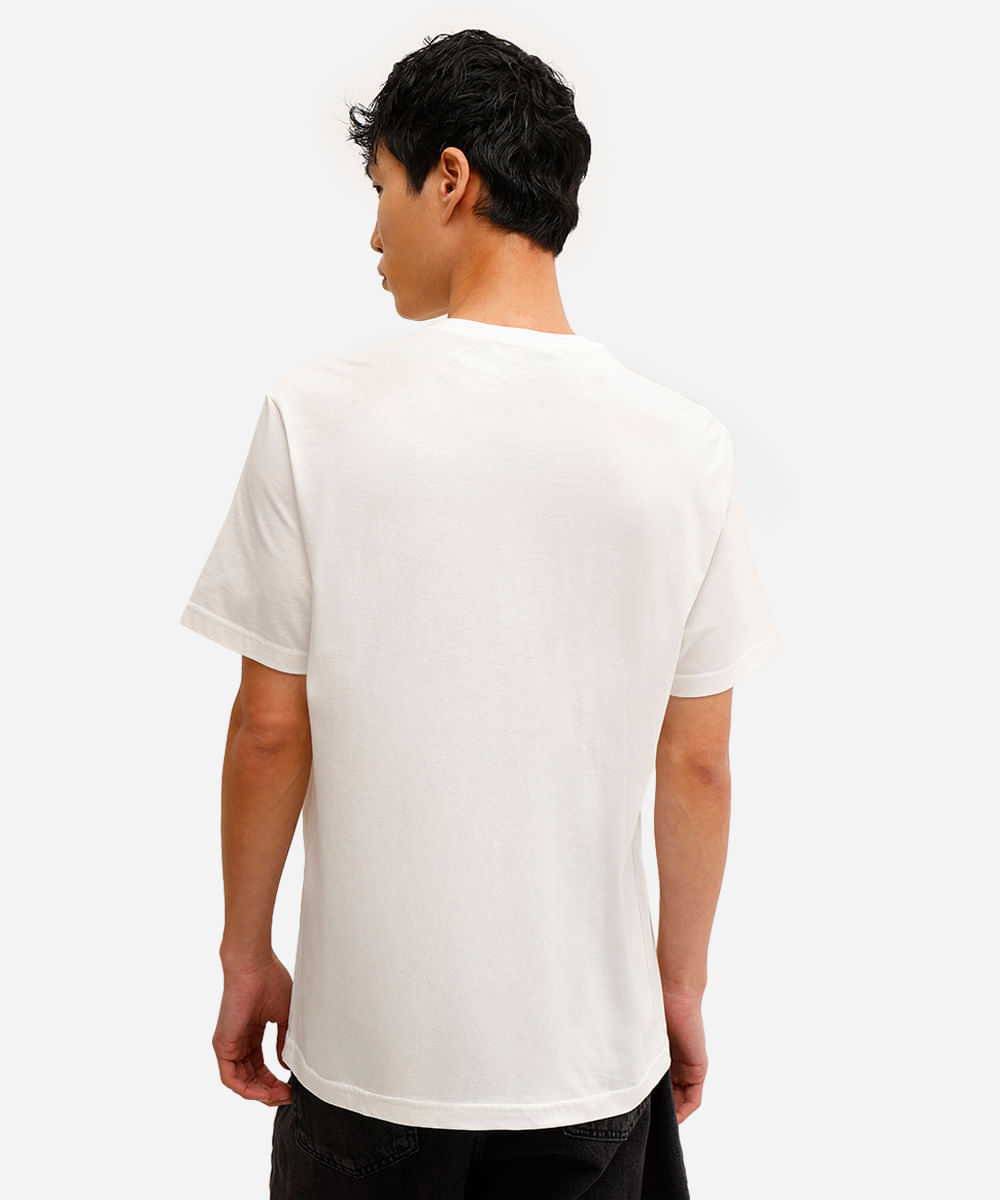 camiseta masculina de algodão new york off white