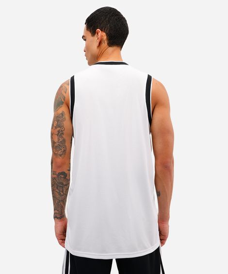regata basquete masculina esportiva branca