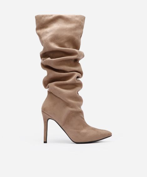 bota cano alto franzida daniel ueda oneself bege