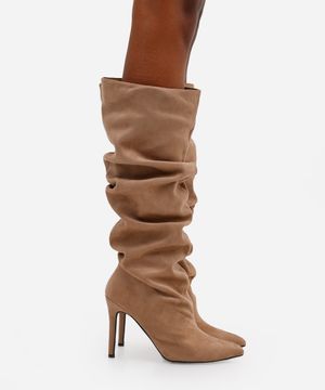bota cano alto franzida daniel ueda oneself bege