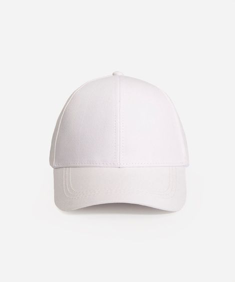 boné básico de sarja aba curva off white