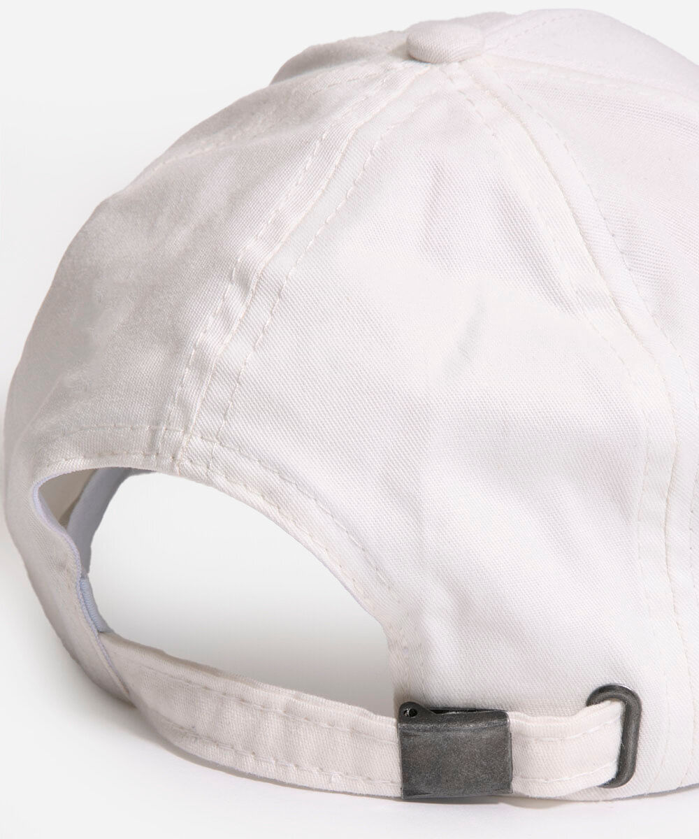 boné básico de sarja aba curva off white
