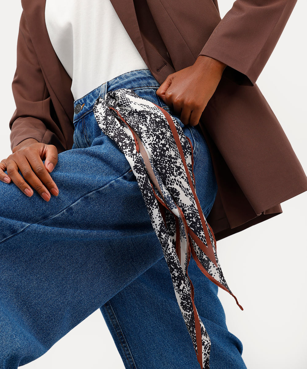 lenço acetinado animal print babi louise colorido