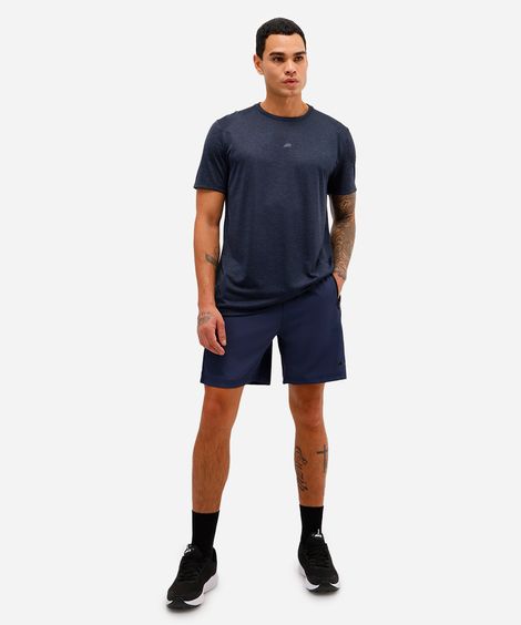 bermuda masculina com recorte lateral azul
