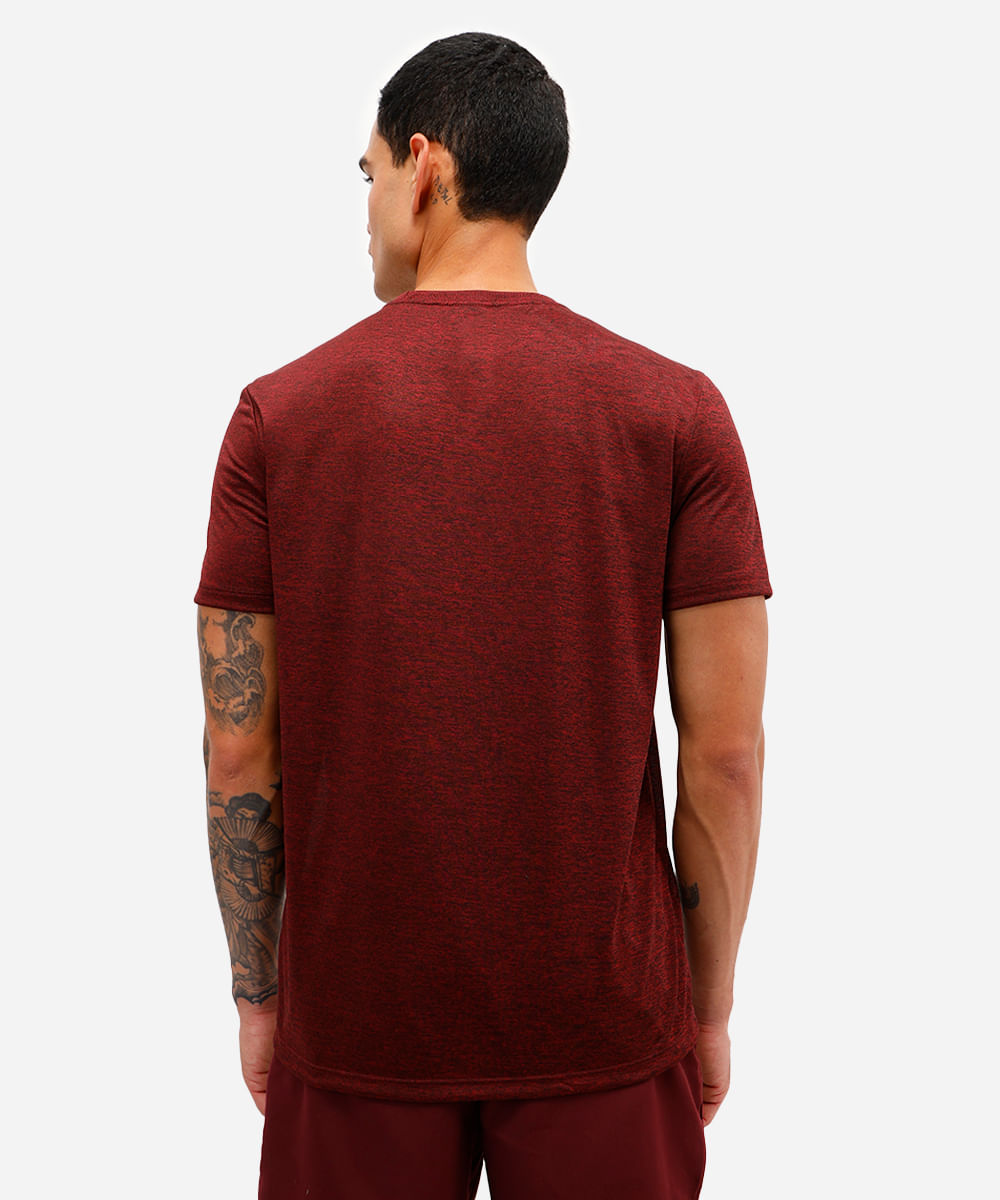 camiseta masculina esportiva ace manga curta vinho