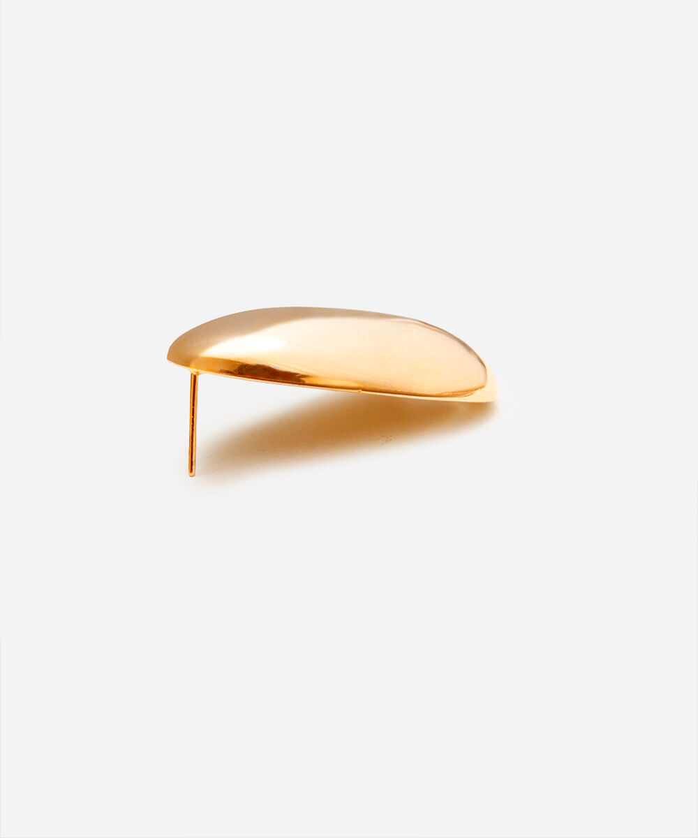 brinco banhado a ouro gota dourado