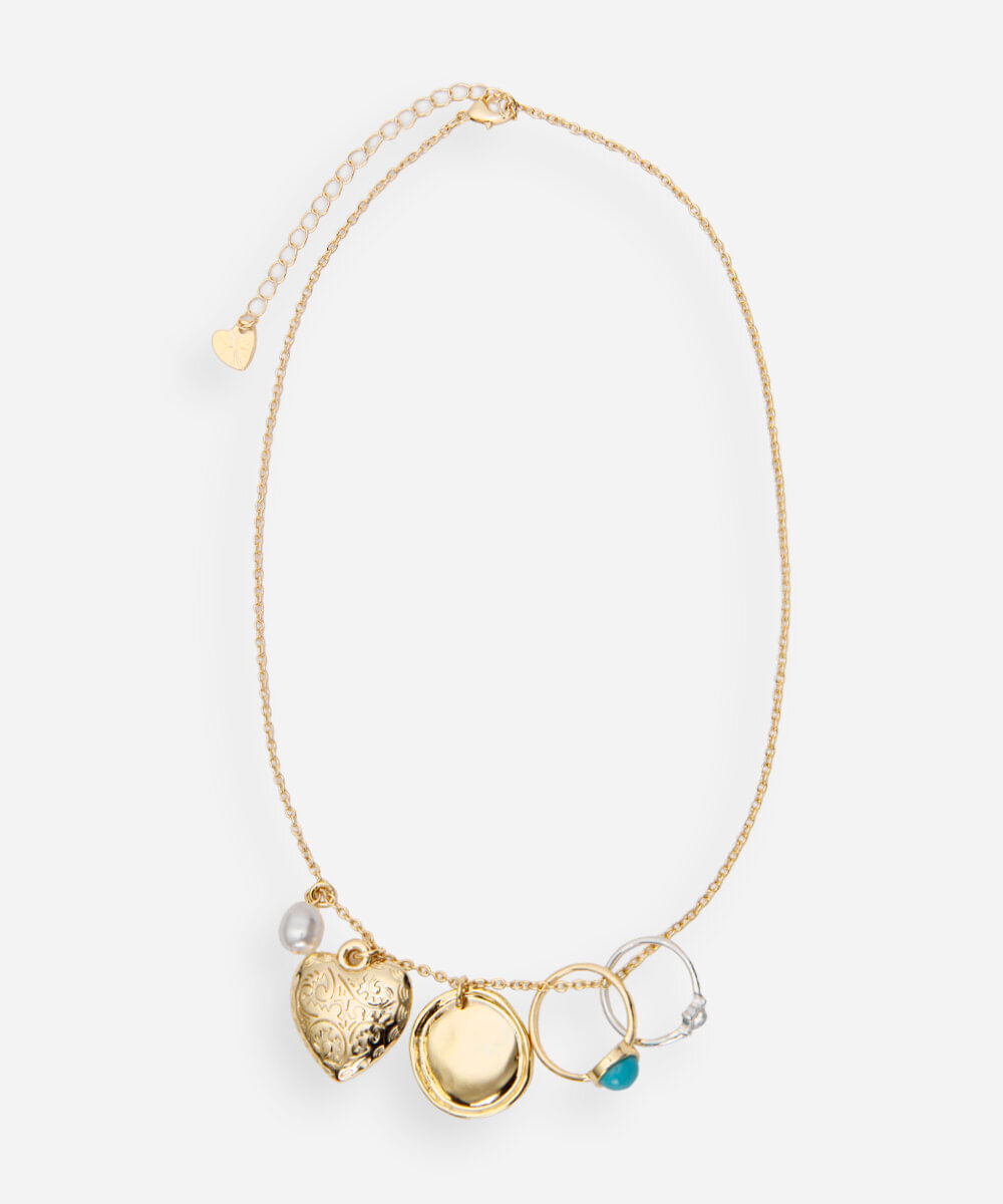 colar mix de pingentes rita lazzarotti dourado