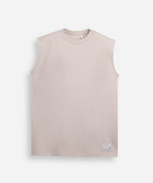 regata juvenil oversized em algodão bege
