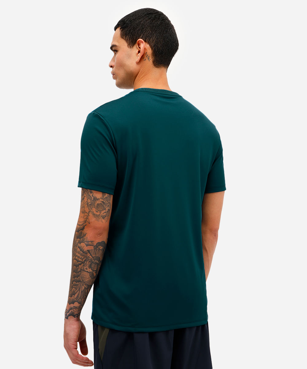 camiseta masculina básica esportiva ace manga curta azul