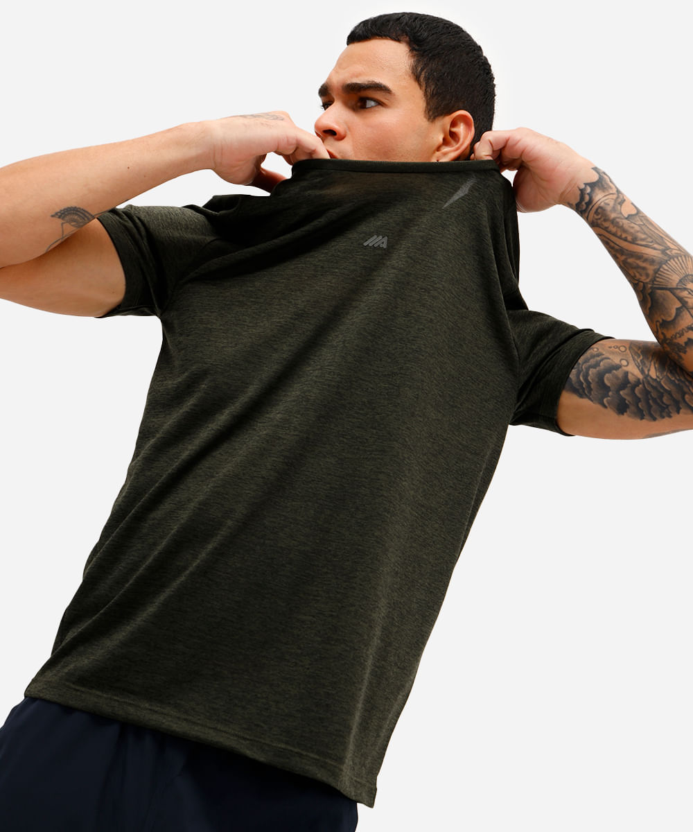 camiseta masculina esportiva ace manga curta verde