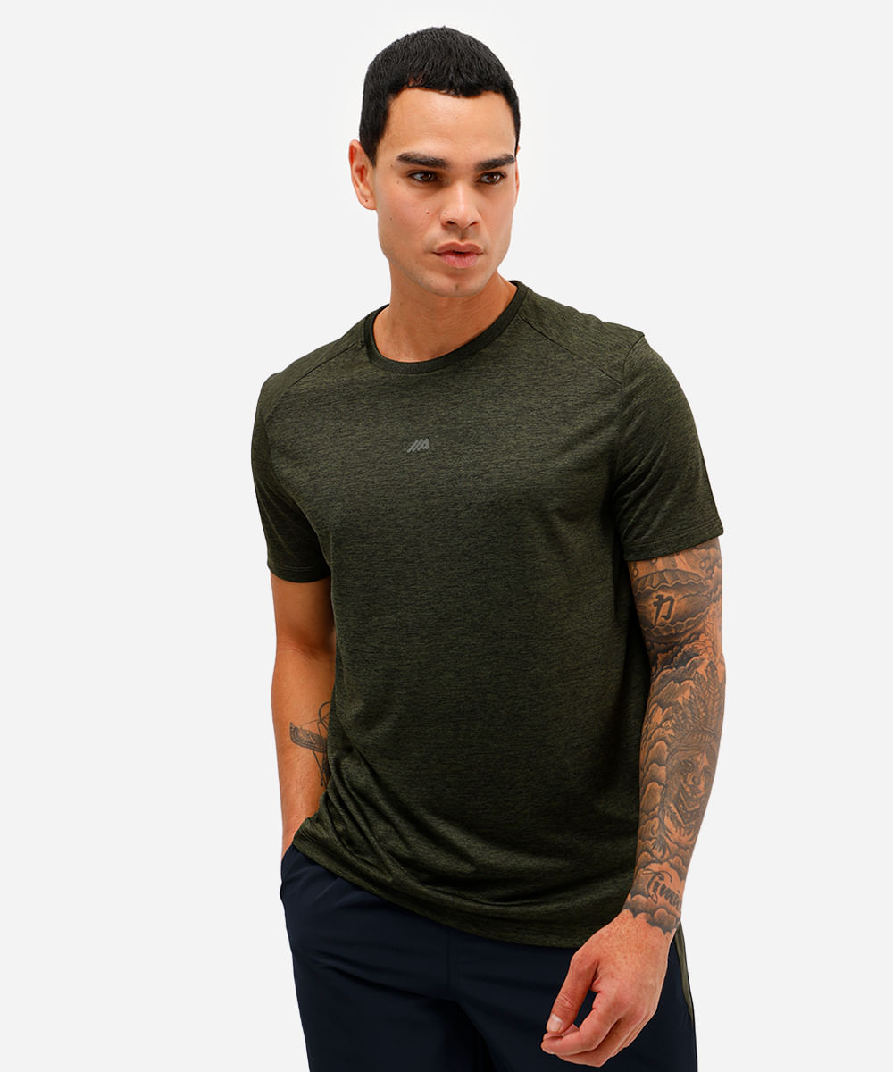 camiseta masculina manga curta verde