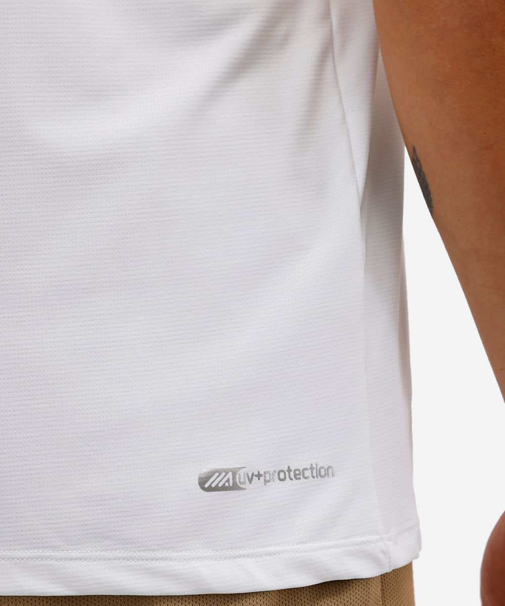 polo esportiva masculina manga curta branca