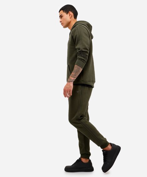 calça jogger masculina de moletom esportiva verde