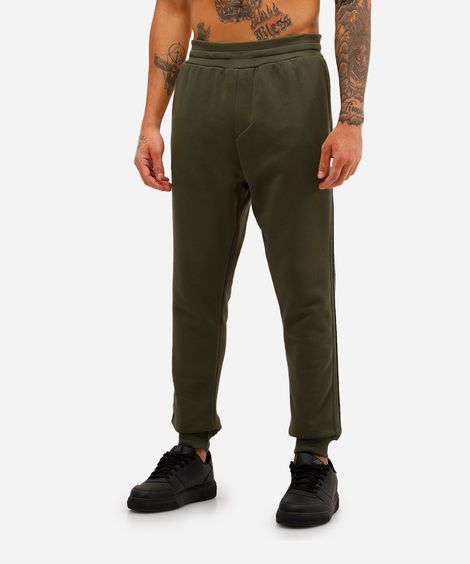 calça jogger masculina de moletom esportiva verde