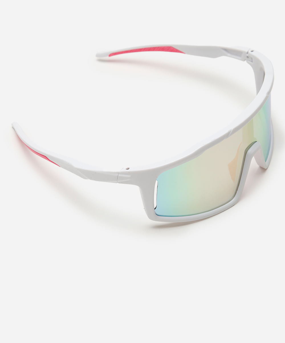 óculos de sol esportivo unissex branco