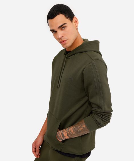 blusa masculina de moletom com capuz ace verde