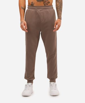 calça jogger masculina de moletom esportiva ace marrom