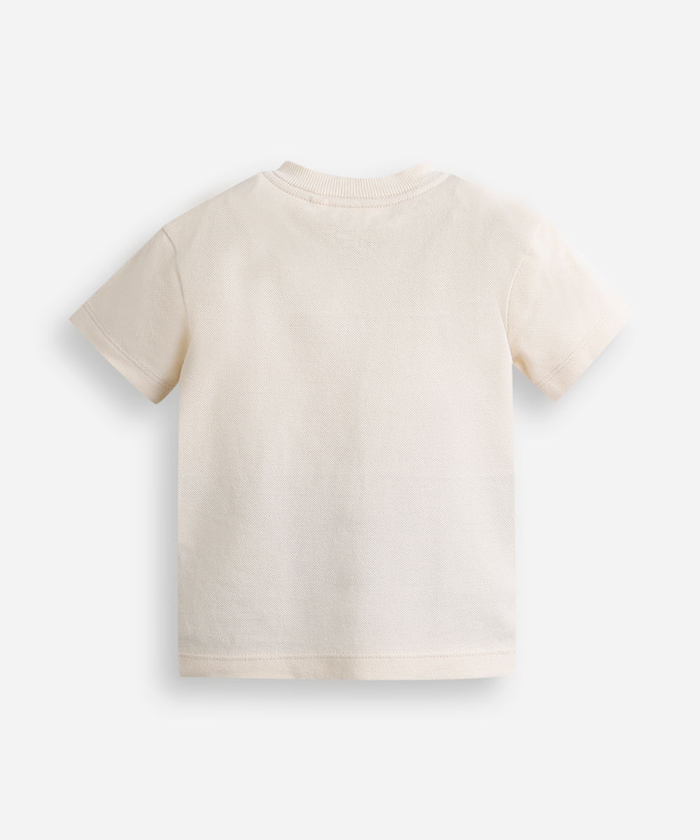 camiseta infantil de algodão mangas curtas listrada colorida