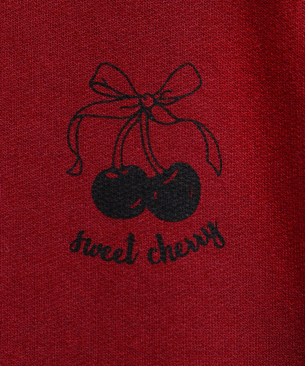 vestido infantil de moletom sem felpa com laços vinho