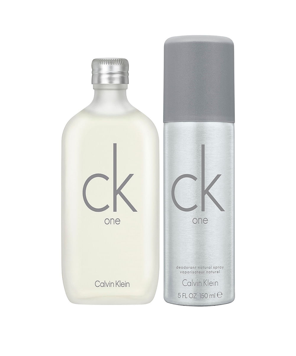 kit perfume feminino calvin klein one coffret 100ml e desodorante 150ml