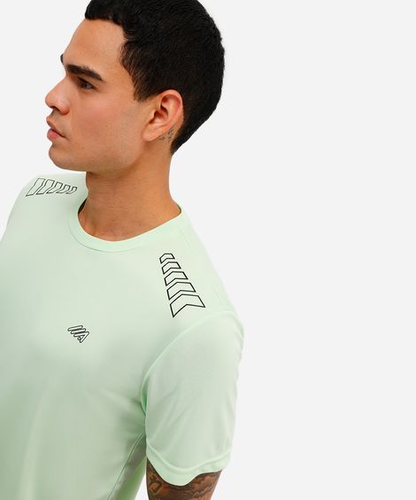 camiseta masculina setas manga curta esportiva ace verde