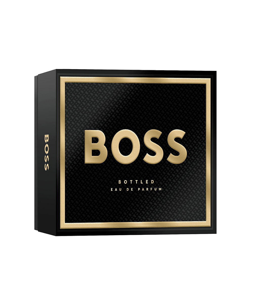 kit perfume masculino hugo boss bottled edp 100ml pen spray 10ml e gel de banho 100ml