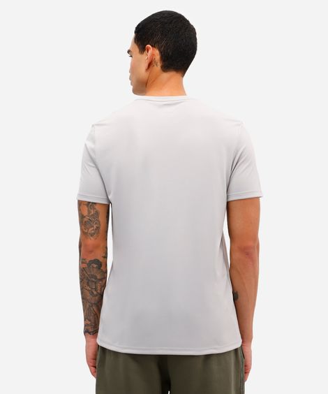 camiseta masculina básica esportiva ace manga curta cinza