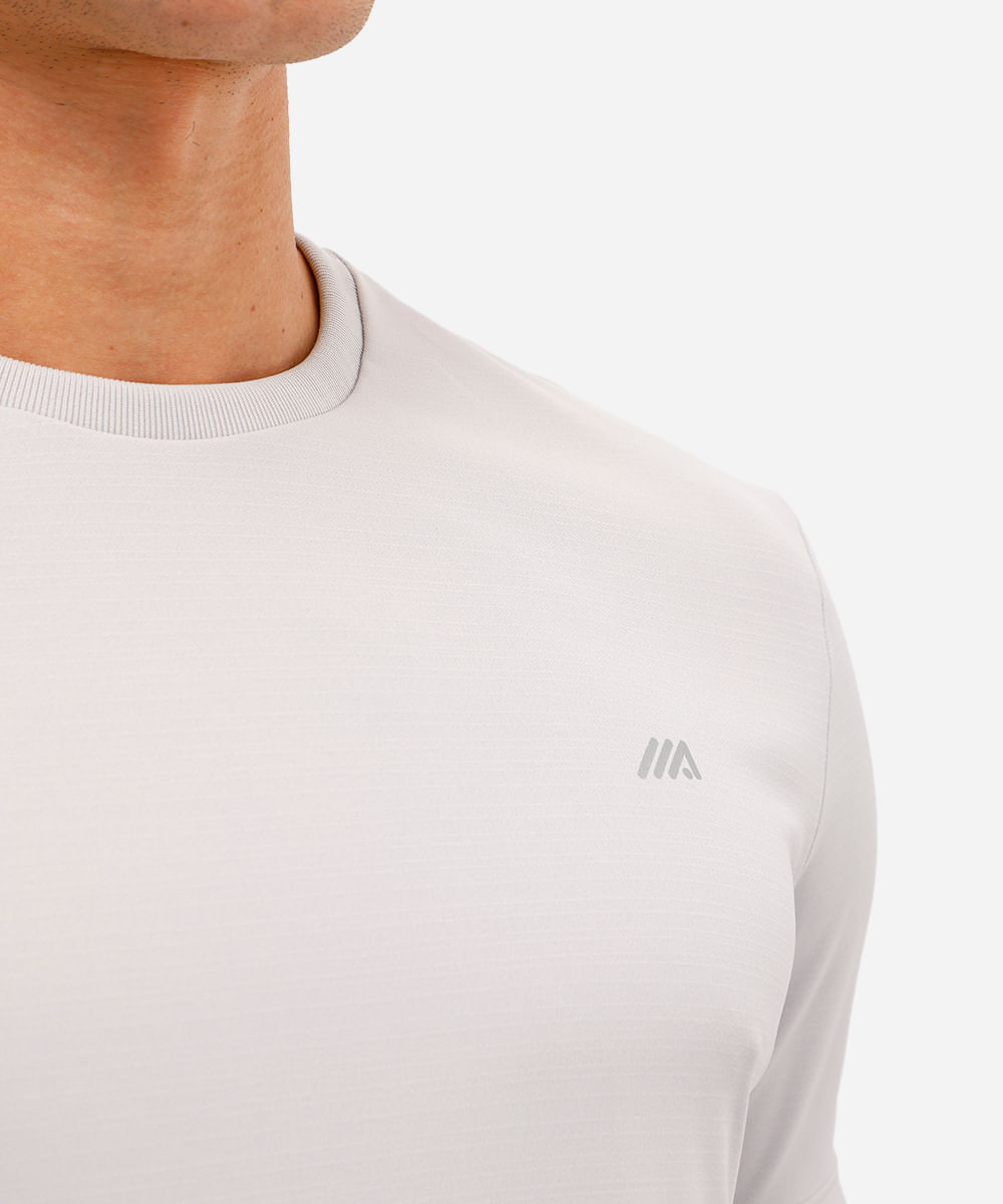 camiseta masculina básica esportiva ace manga curta cinza