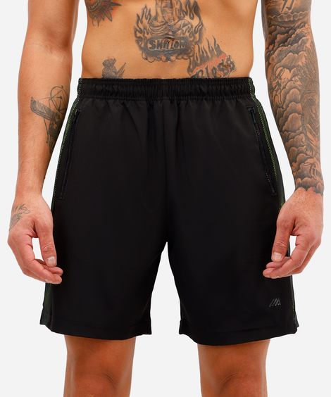 bermuda masculina cea sports com recorte lateral verde