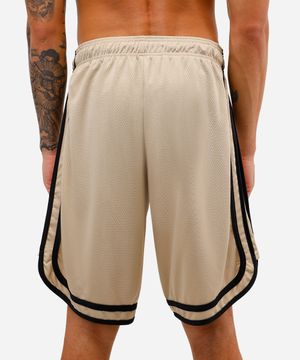 bermuda basquete masculina esportiva ace texturizada bege