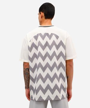camiseta oversized masculina esportiva ace 1986 chevron off white
