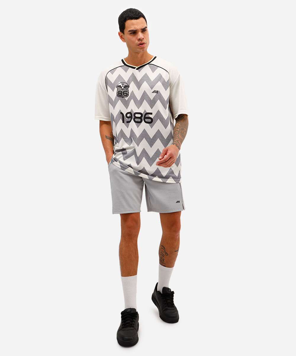 camiseta esportiva oversized masculina 1986 chevron - off white