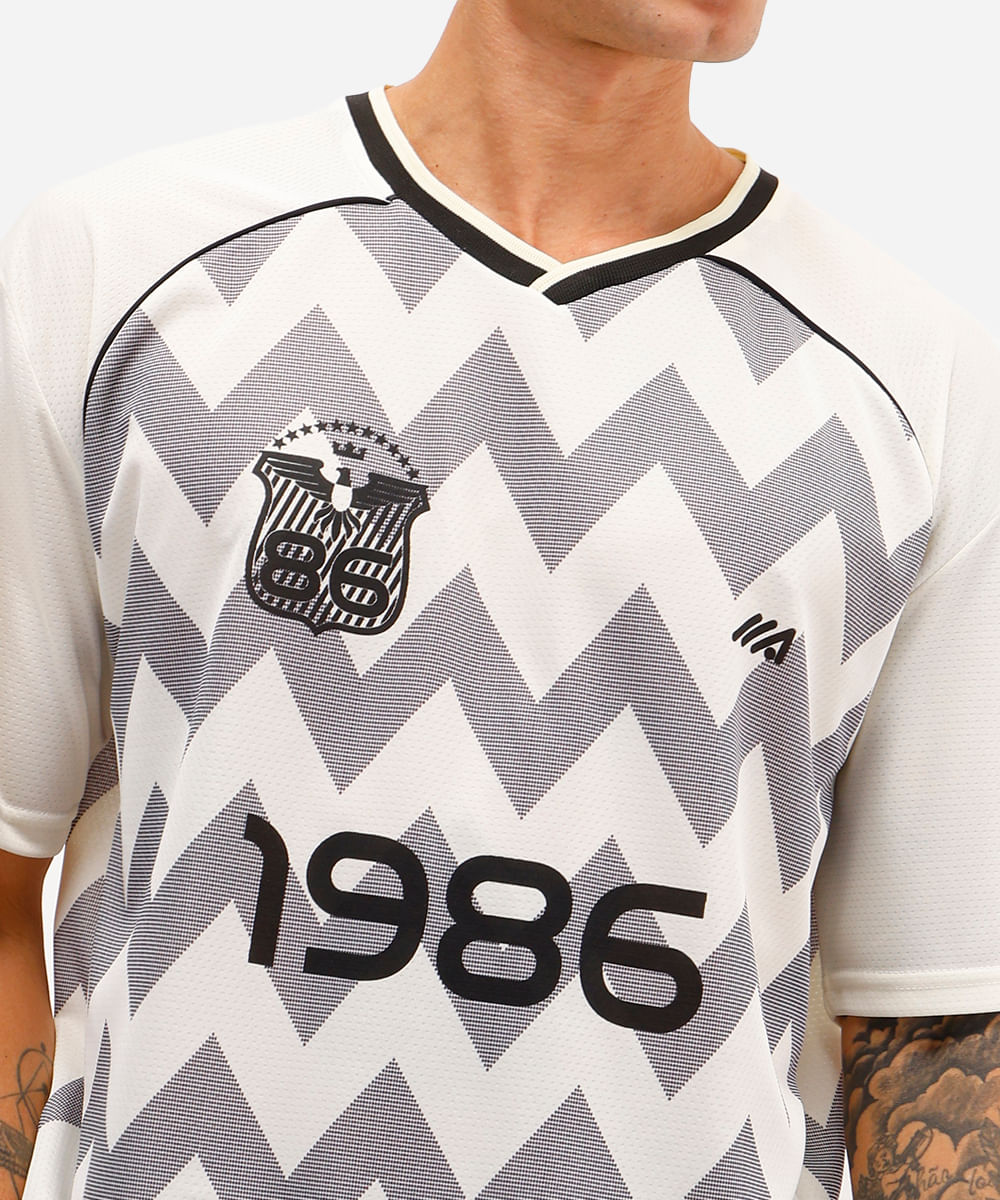 camiseta esportiva oversized masculina 1986 chevron - off white