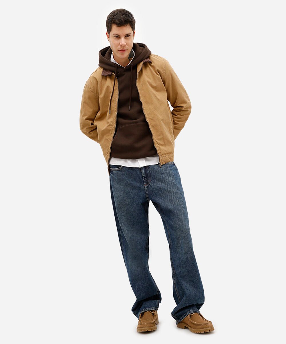 calça baggy masculina jeans dirty azul