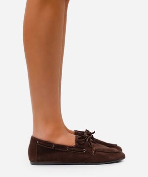 mocassim feminino texturizado mindset marrom