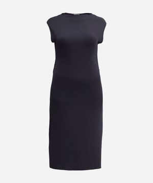 vestido feminino midi de viscose manga japonesa plus size preto