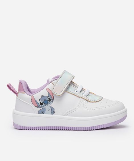 Tênis infantil stitch com velcro branco