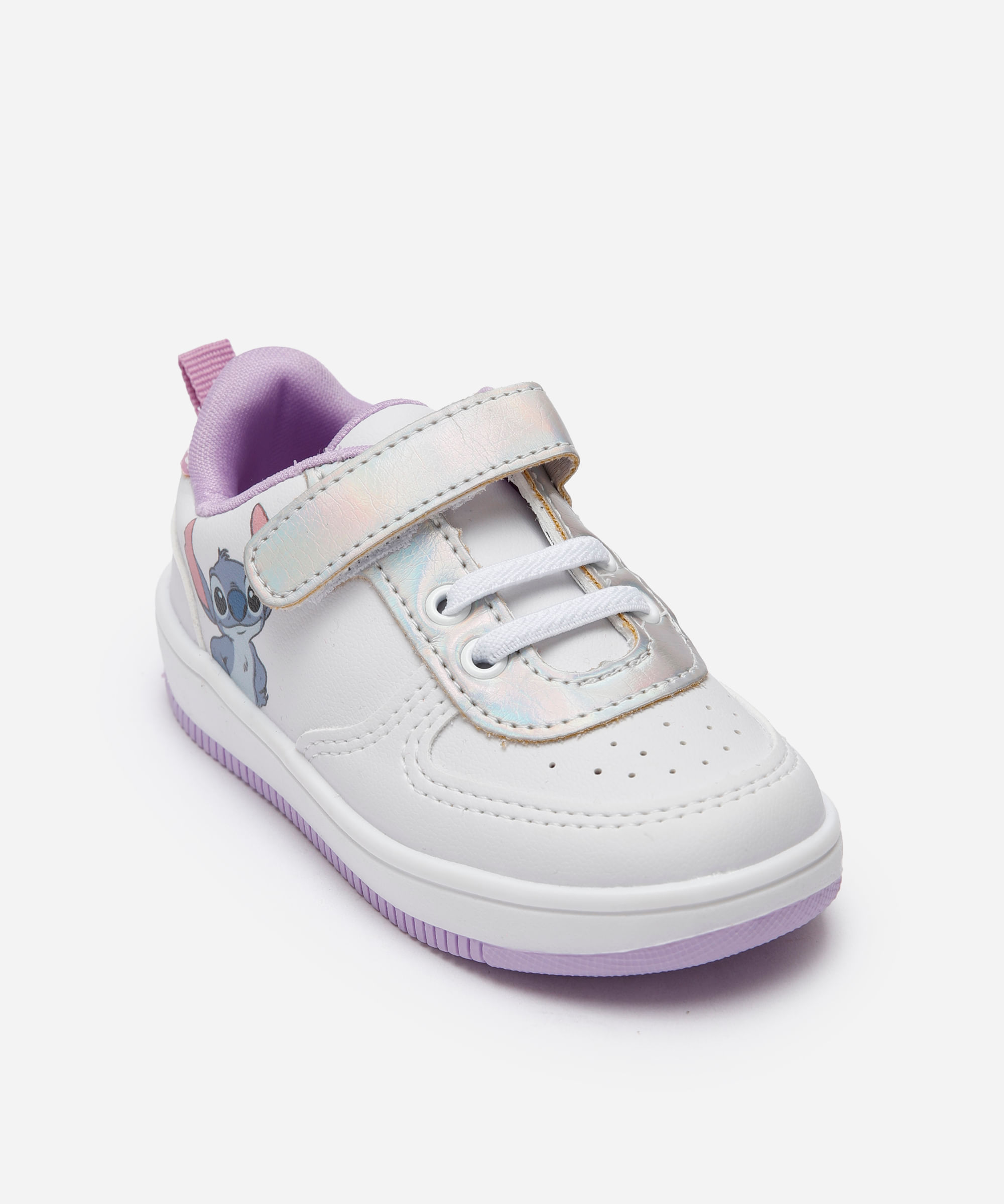 Tênis infantil stitch com velcro branco