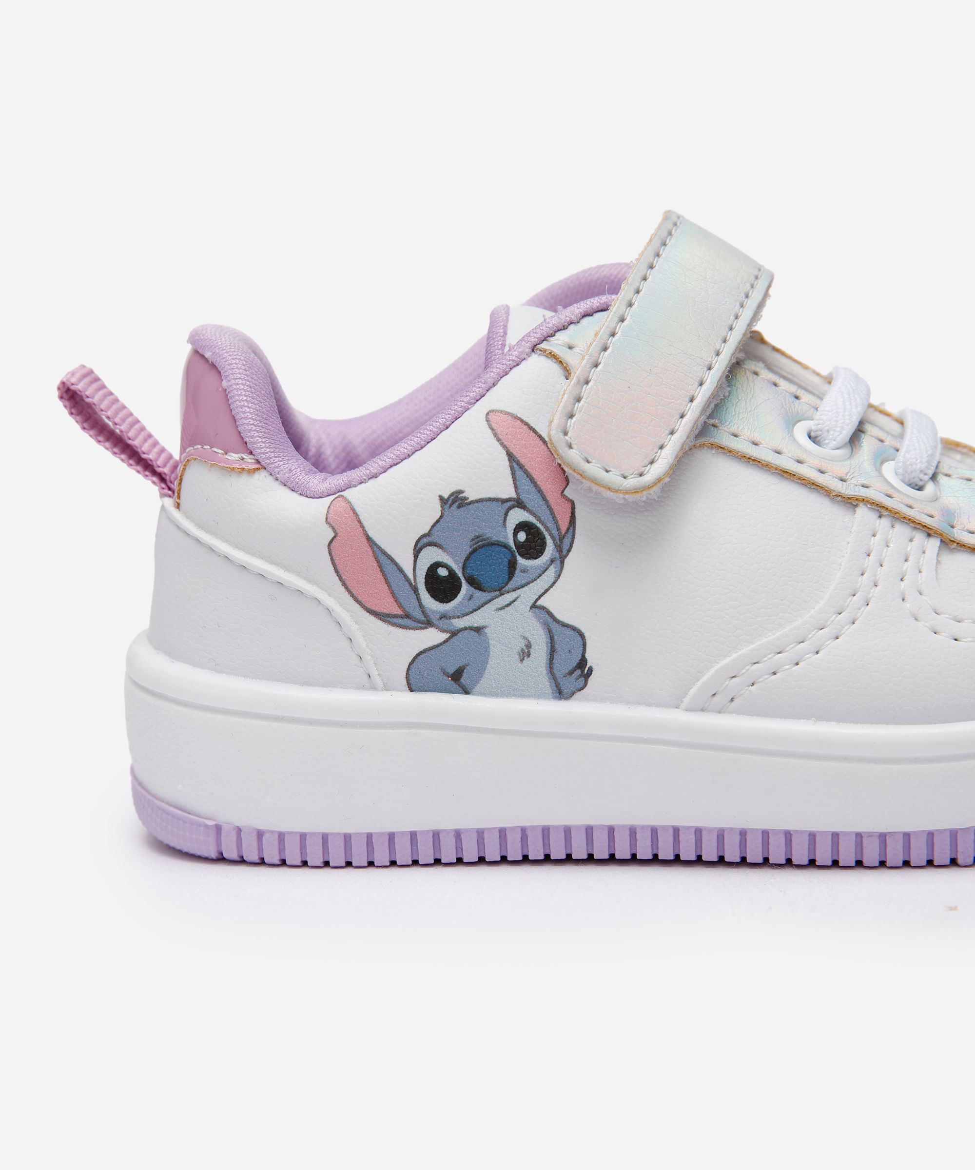 Tênis infantil stitch com velcro branco