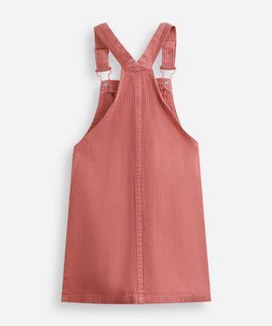 salopete infantil de sarja com bolso  - rosa velho