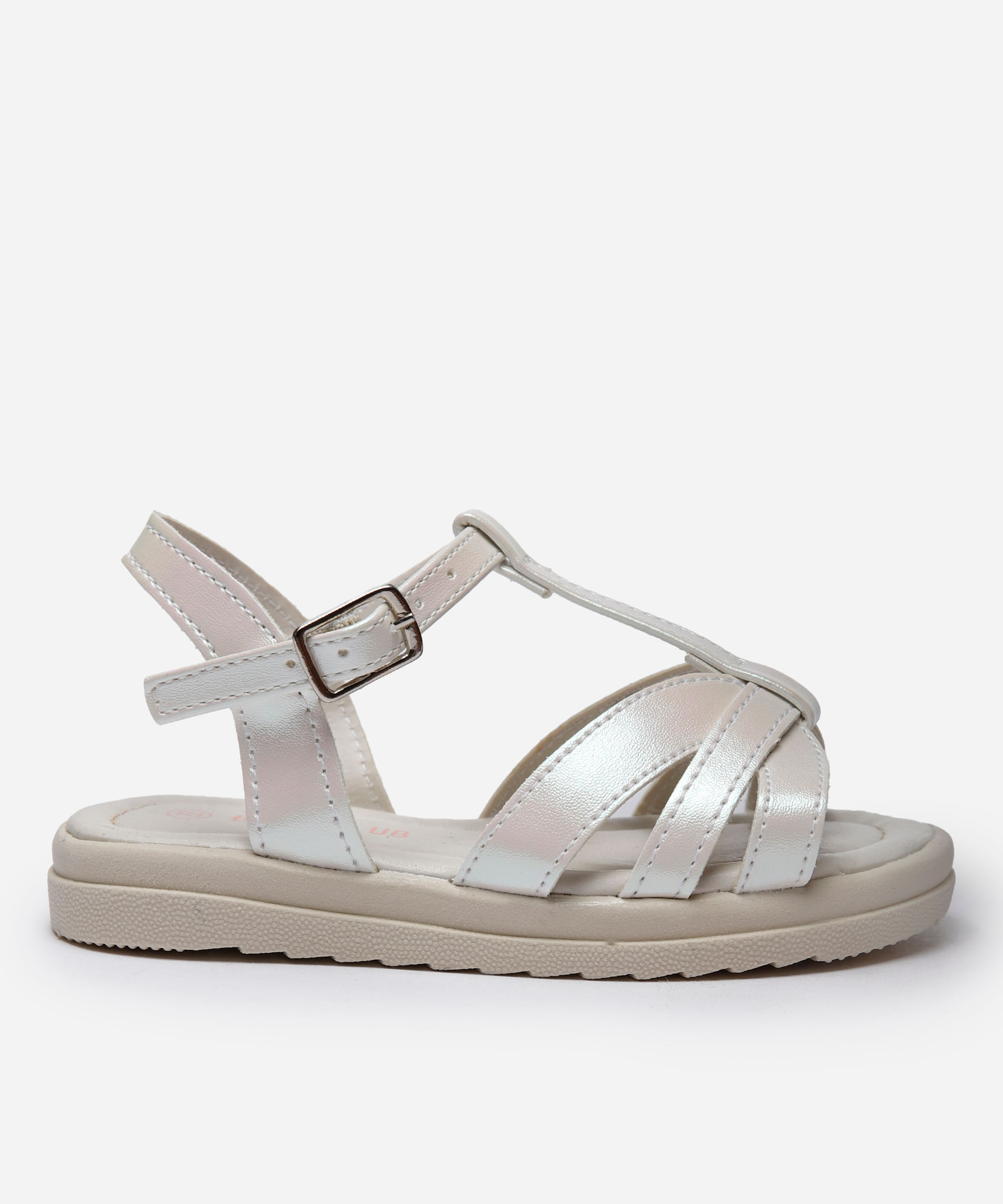 sandália infantil com tiras branco